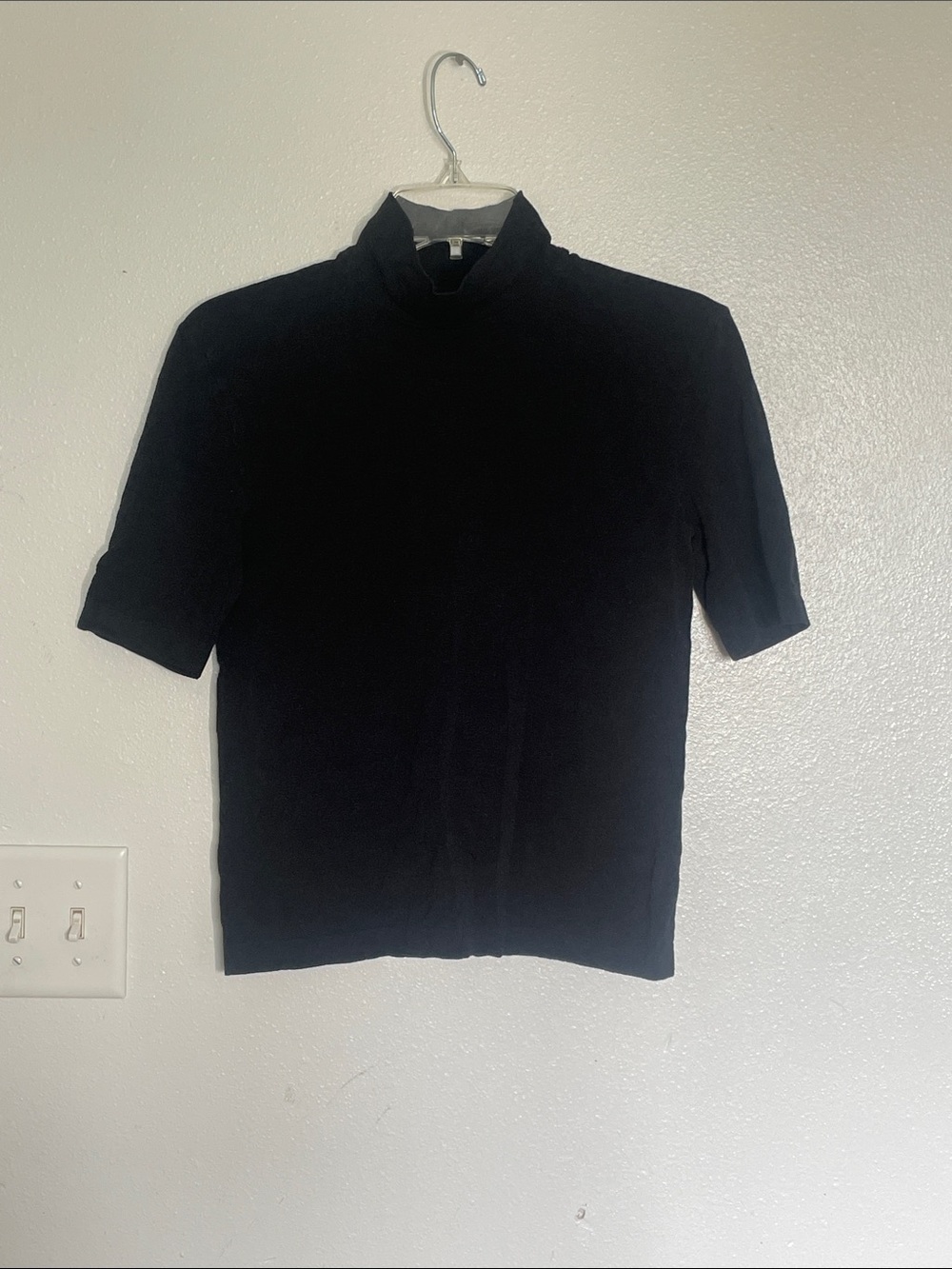 Wolford Black Short-Sleeve Mock Neck Top